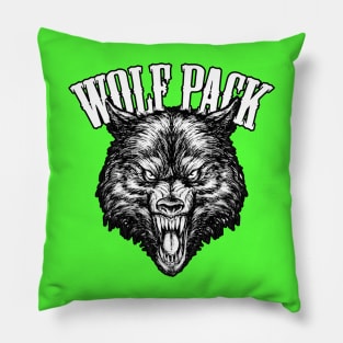 Angry Wolf Face Pillow