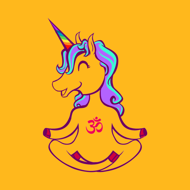 unicorn and yoga by mooby21