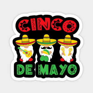 Cinco De Mayo Gnome Tacos Mexican Men Women Kids Present Magnet