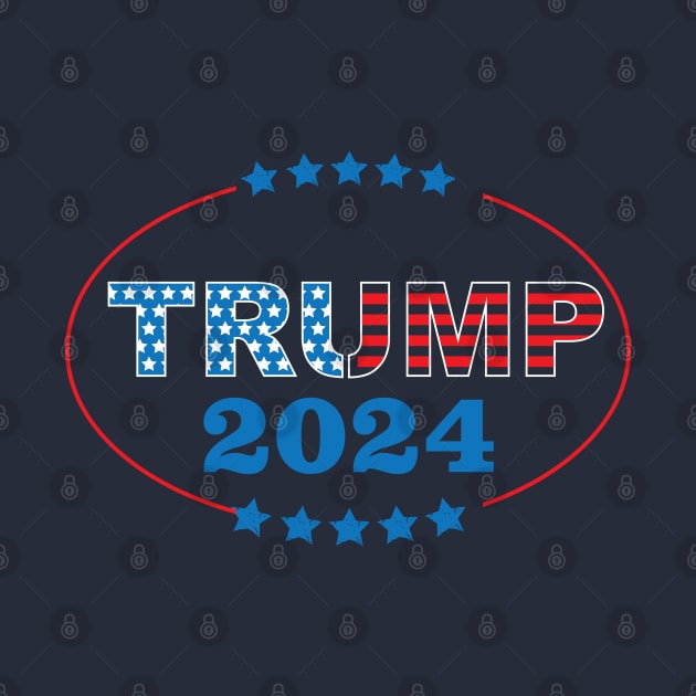 Trump 2024 America First by chidadesign