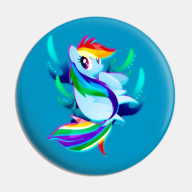 Seapony Rainbow Dash Pin by Ilona's Store