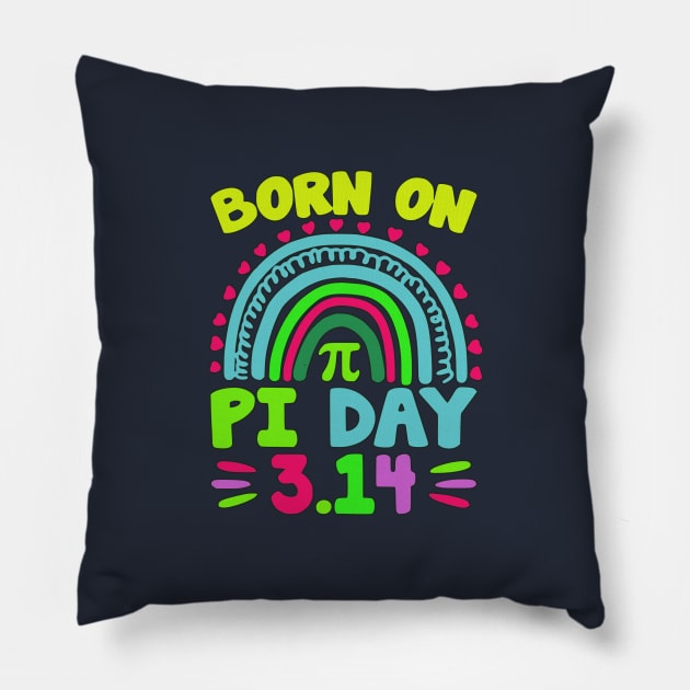 BORN on PI DAY FUNNY Pi Day Birthday Pillow by Scarebaby