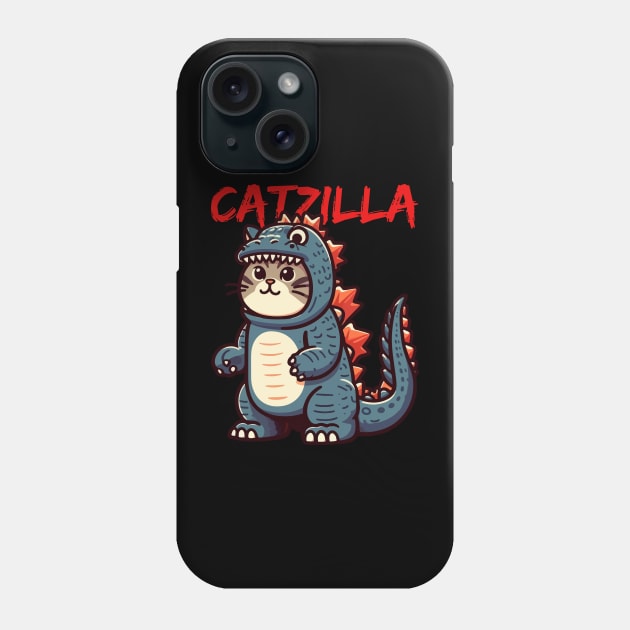 Catzilla Phone Case by Chibi Pops