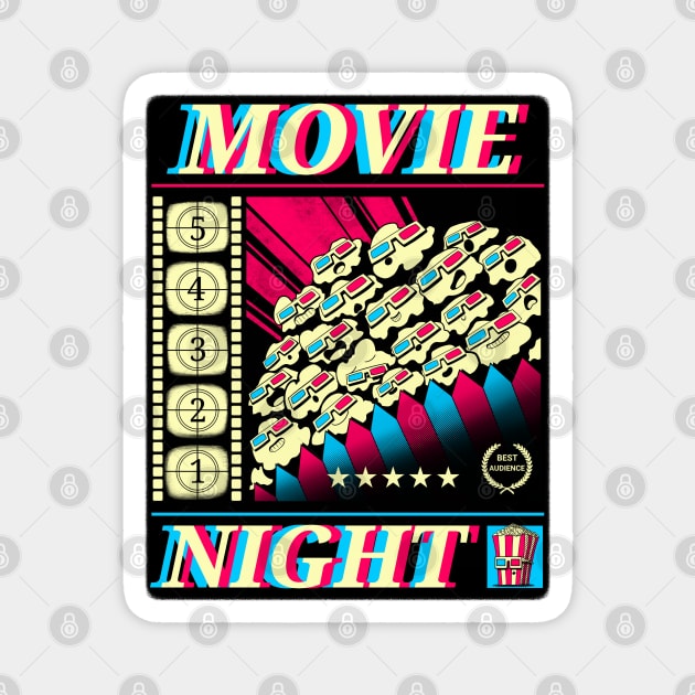 Movie Night Magnet by Gerty