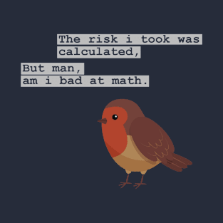 The Risk I Took Was Calculated But Man Am I Bad At Math T-Shirt