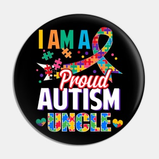 I Am A Proud Autism Uncle Autism Awareness Ribbon Pin