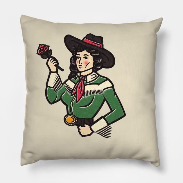 Cowgirl Pillow by TerpeneTom