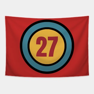 The Number 27 - twenty seven - twenty seventh - 27th Tapestry