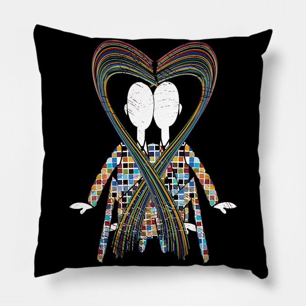 romantic relationship artwork Pillow by DELQABEL