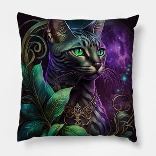 Bengal Cat Galactic Divine Pillow