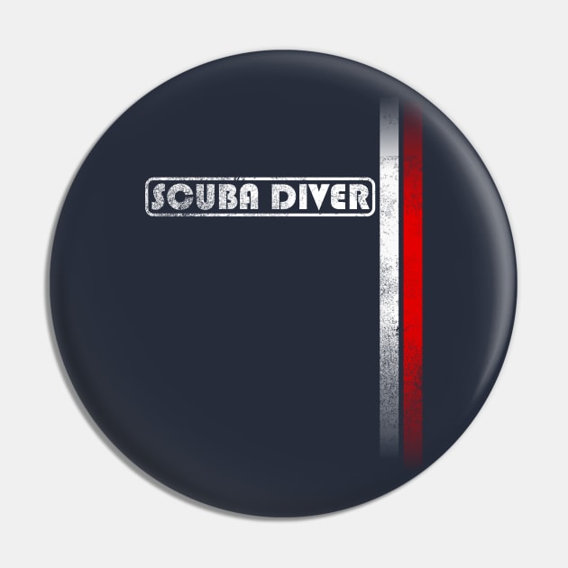 Scuba Diver (distressed) Pin by TCP