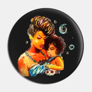 Natural Hair Flawless Curls Like Mother Like Daughter Blackbeauties TShirt/Tees Pin