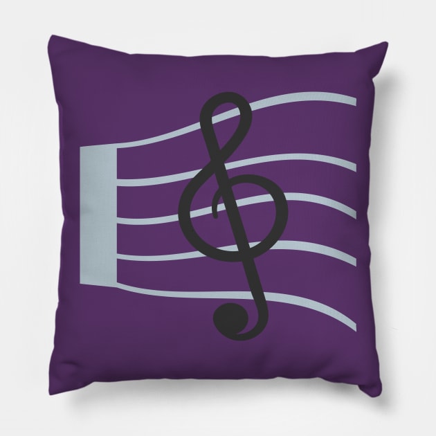 Music Note Pillow by EclecticWarrior101