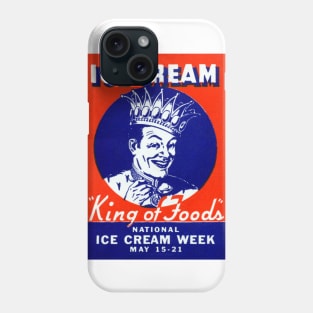 1940 Ice Cream King of Foods Phone Case