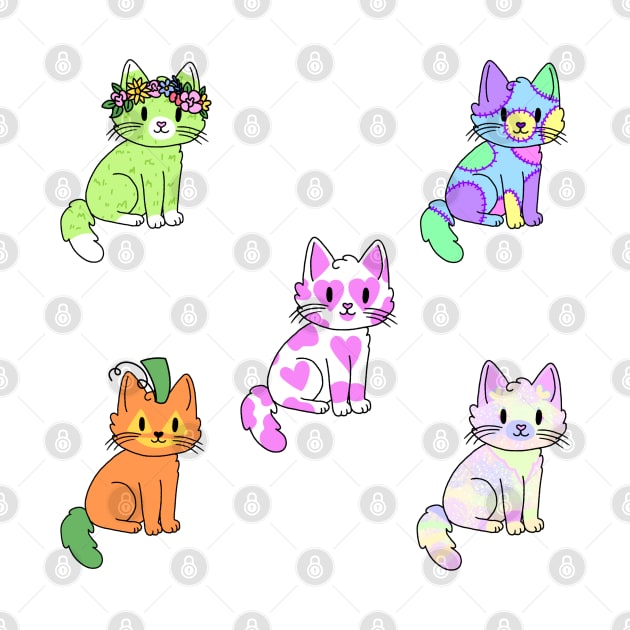 Kitties Sticker Pack 4 by casserolestan