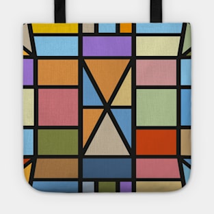 Stained Glass Mosaic Geometrical Pattern Tote