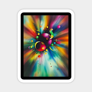 Baby Elephant - Colourful Vivid Abstract Art Magnet