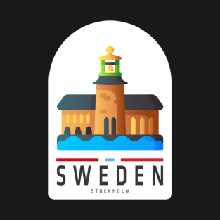 Sweden, Stockholm, sticker T-Shirt