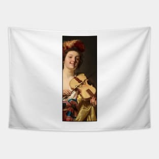 The Violin Player by Gerard van Honthorst Tapestry