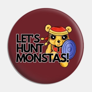 Let's Hunt Monsters - Tristan the Teddy Bear Pin