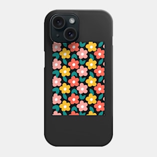 Ditsy Floral Black Phone Case