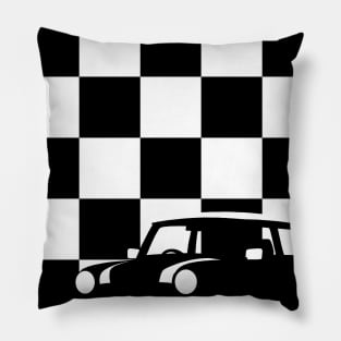 Monochrome Mini Cooper Pillow