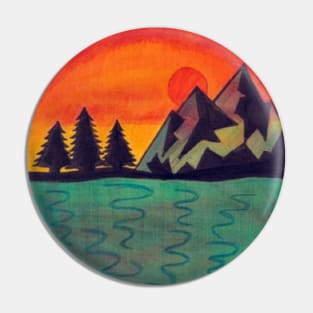 Orange Sunset Pin