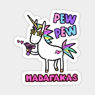 Pew Pew! Cool Unicorn Magnet