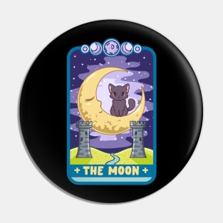 The Moon - Cute Kawaii Anime Tarot Card T-Shirt Pin