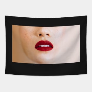 Real Woman's Face Tapestry