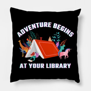 Adventure Begins At Your Library Summer Reading 2024 Pillow