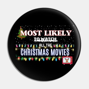 Most Likely to Watch All The Christmas Movies Pin