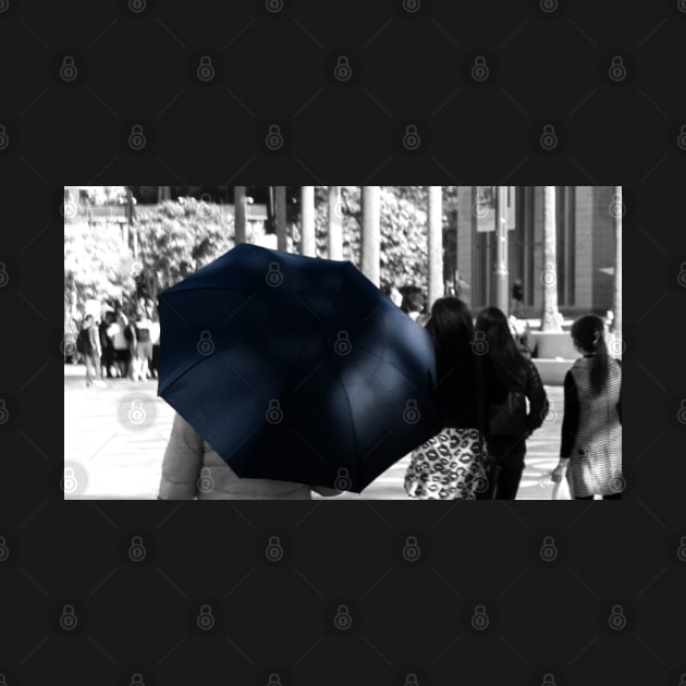 Lady with the Blue Umbrella by DeborahMcGrath