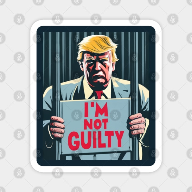 Trump 2024 Mugshot President Magnet by BukovskyART