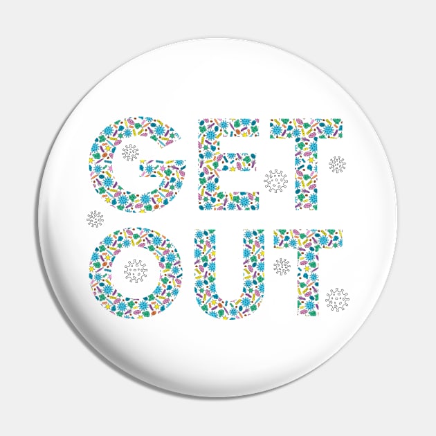 Coronavirus Сonsept 2020 "GET OUT". Pin by SatyShop