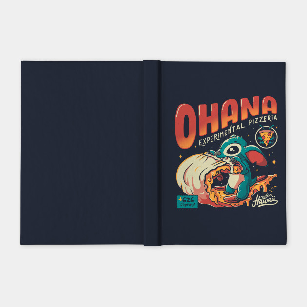 Ohana Pizzeria Stitch Notebook TeePublic