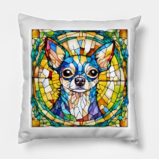 Stained Glass Chihuahua Pillow