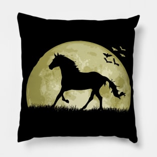 Horse And Moon Pillow