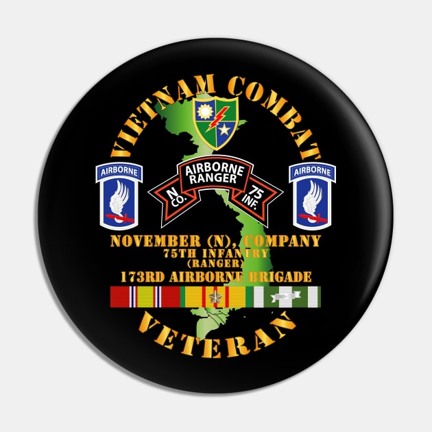 Vietnam Combat Veteran w  N Co 75th Inf Ranger - 173rd Abn Bde Pin by twix123844