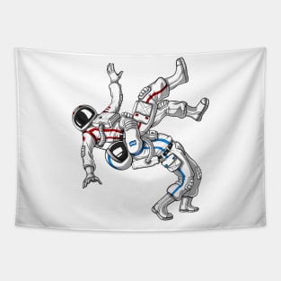 Astronauts Jiu-Jitsu Wrestling Tapestry