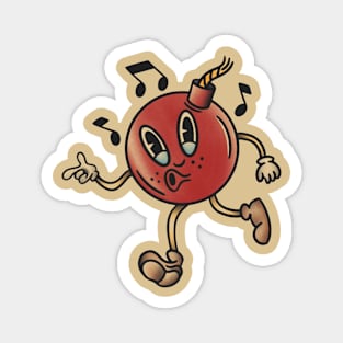 Cartoon Bomb Tattoo Design Magnet