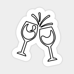 Wine Toast Magnet