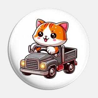 cat in a truck Pin