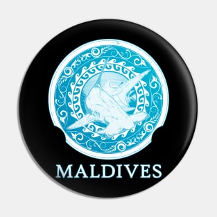 Republic of the Maldives Hammerhead Shark Pin