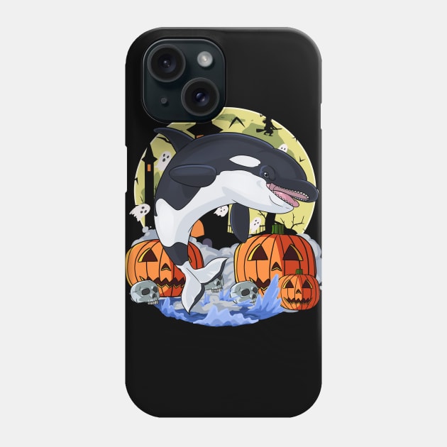 Killer Whale Orca Happy Halloween Phone Case by Noseking