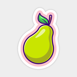 Pear Fruit Cartoon Magnet