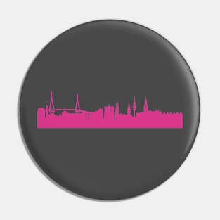 Hamburg skyline pink Pin