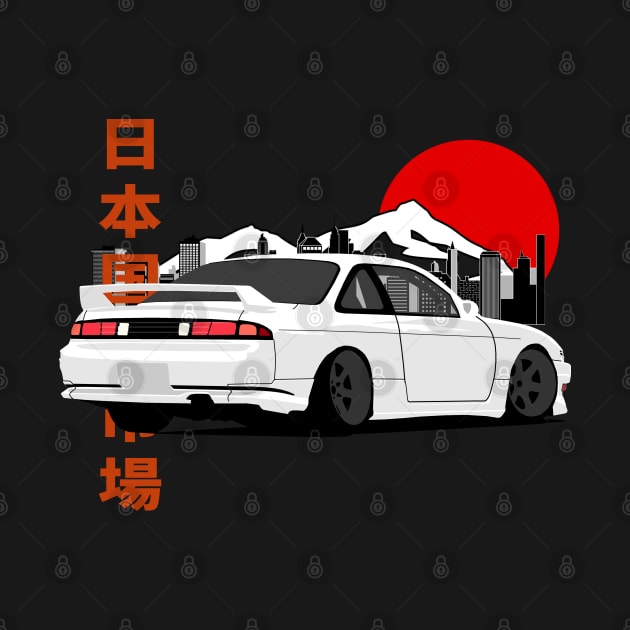 Nissan Silvia S14 Back View by Rebellion Store