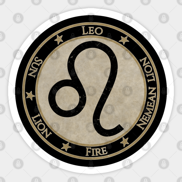 Vintage Leo Zodiac Sign Horoscope Astrology Symbol