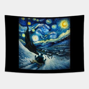 Ice Sledding - Winter Dog Sports Tapestry